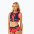 Rip Curl Coco Жилетка с къс ръкав Горна част на бански костюм червено/тъмно синьо 4