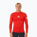 Мъжка блуза с дълъг ръкав за плуване Rip Curl Waves Upf Perf lava red