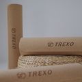 Подложка за йога TREXO TPE корк 6 мм оранжева 8