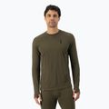 Мъжка термоблуза с дълъг ръкав Mons Royale Cascade Merino Base Layer dark olive