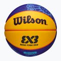 Детски баскетболен кош Wilson Fiba 3X3 Mini Paris 2004 син/жълт размер 3