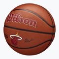 Wilson NBA Team Alliance Miami Heat кафяв размер 7 баскетбол 3
