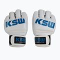 KSW Граплинг ръкавици кожени бели
