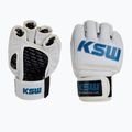 KSW Граплинг ръкавици кожени бели 3