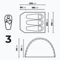3-местна къмпинг палатка KADVA CAMPdome 3 синя 6