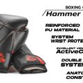 DBX BUSHIDO "Hammer - Red" Муай тай боксови ръкавици черни/червени 20