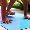 Yoga Design Lab Комбинирана постелка за йога за пътуване 1,5 мм розова Венеция 6