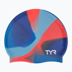 Детска шапка за плуване TYR Tiedye Silicone Multicolour Jr blue/orange