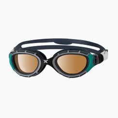 Очила за плуване Zoggs Predator Flex Polarized Ultra черни/ зелени/ поляризирани медни