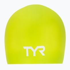 Шапка за плуване TYR Long Hair Wrinkle Free Silicone limelight