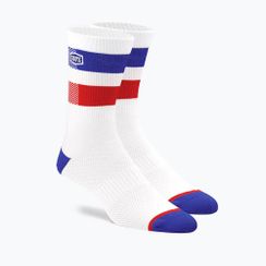 Чорапи за колоездене 100% Flow Performance бели