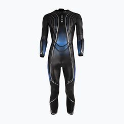 Мъжки неопренов костюм за триатлон HUUB Agilis II Back Zip 3.5 metalic blue