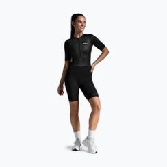 Дамски гащеризон за триатлон 2XU Aero Hex Sleeved black/white