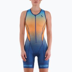 Дамски гащеризон за триатлон Synergy Pro Sleeveless Racerback Trisuit orange wave