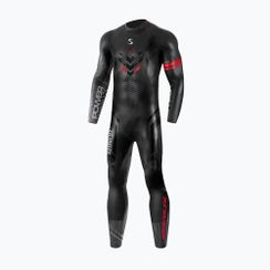 Мъжки неопренов костюм за триатлон Synergy Adrenaline Full Sleeve 5 mm black/red