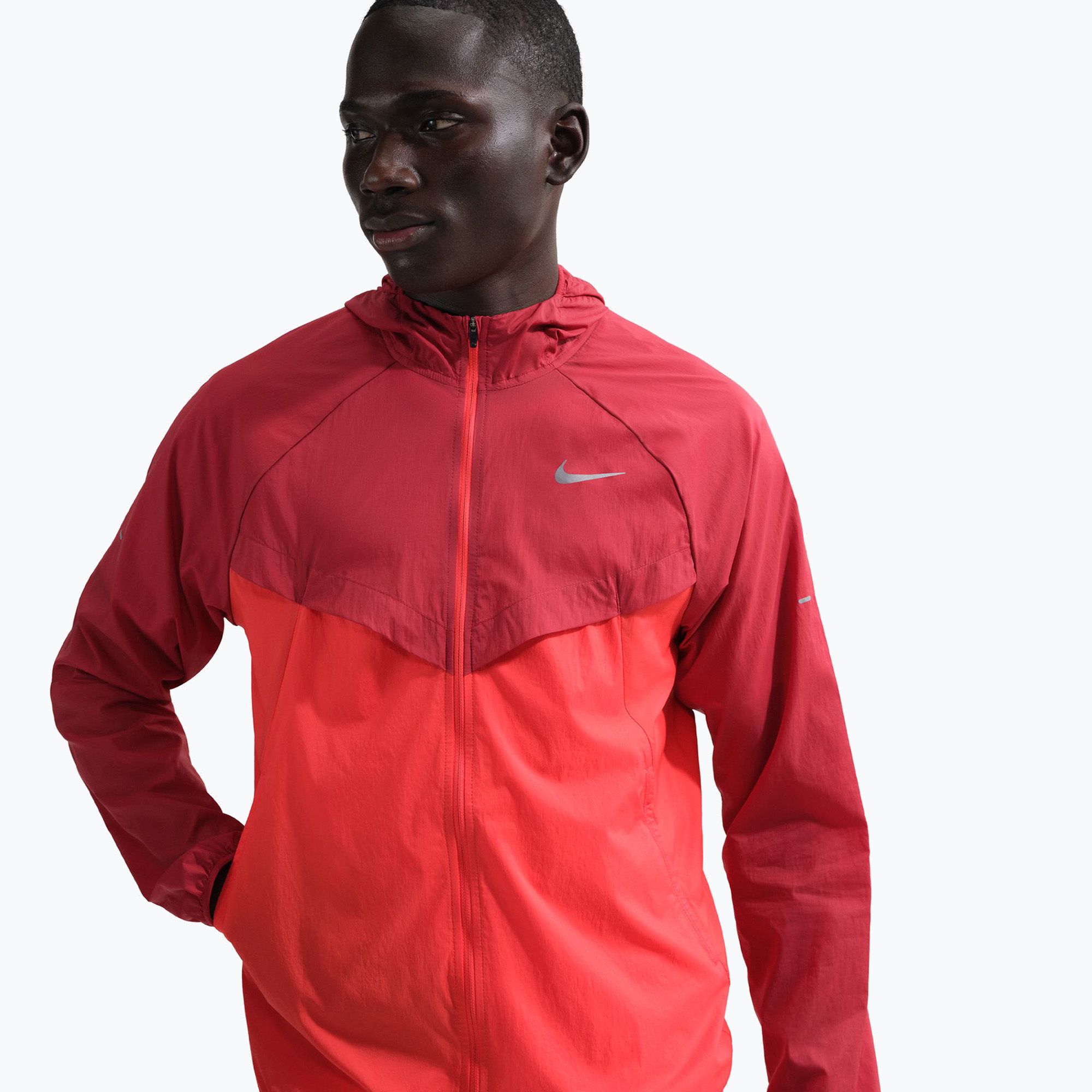 Мъжко яке за бягане Nike Stride Repel UV particle rose/silt red (HV4548 ...
