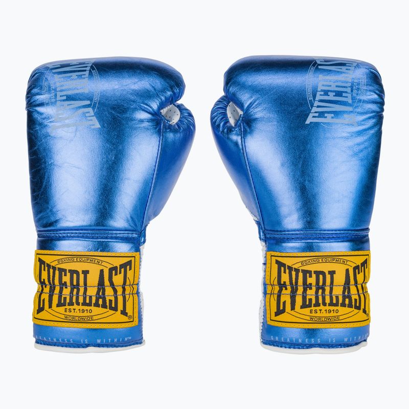 Боксови ръкавици Everlast Fight Leather blue 2