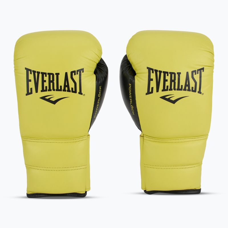 Боксови ръкавици Everlast Powerlock 2 Laced Pro Training neon yellow 2