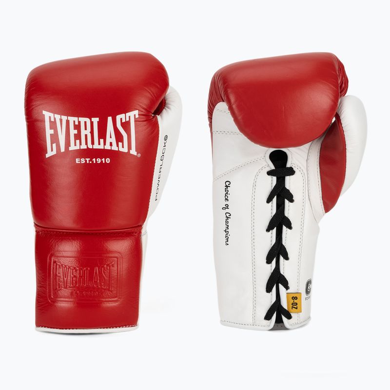 Боксьорски ръкавици Everlast Powerlock OG Pro Fight red/white