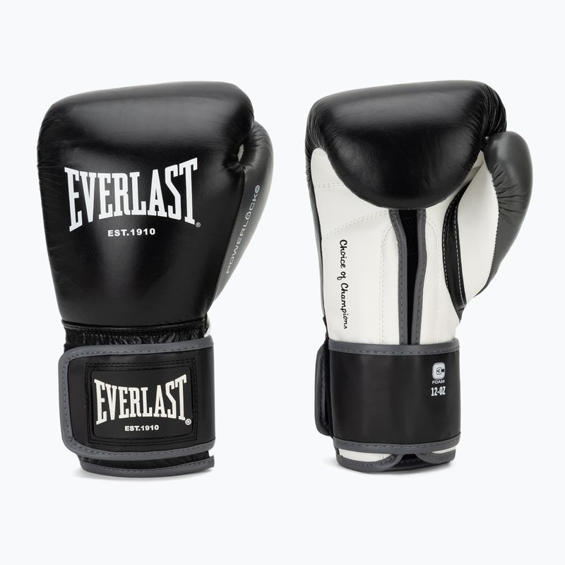 Боксови ръкавици Everlast Powerlock OG H&L Leather Advanced Training black/white