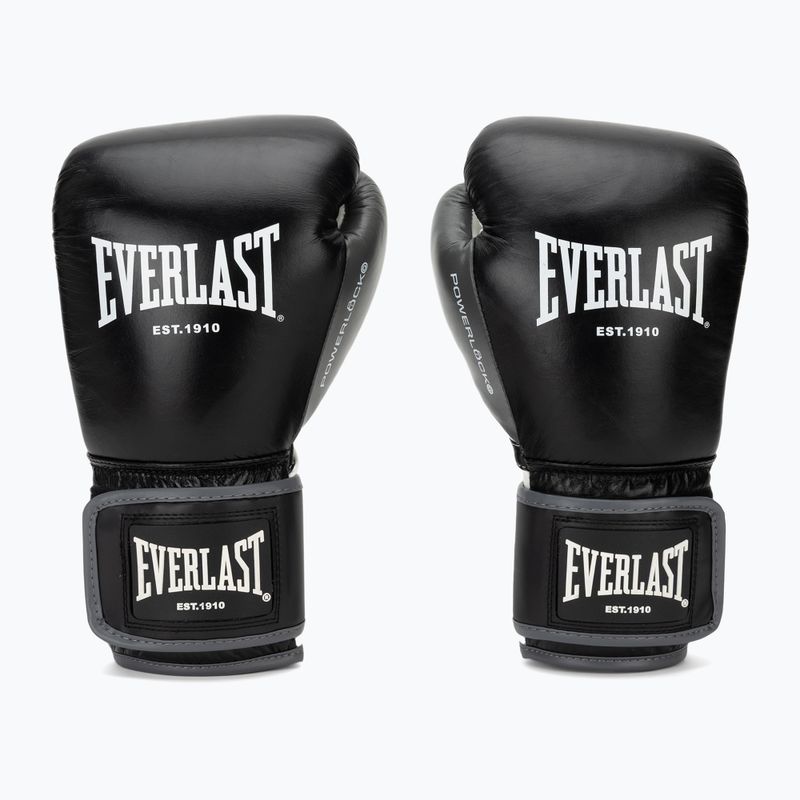 Боксови ръкавици Everlast Powerlock OG H&L Leather Advanced Training black/white 2