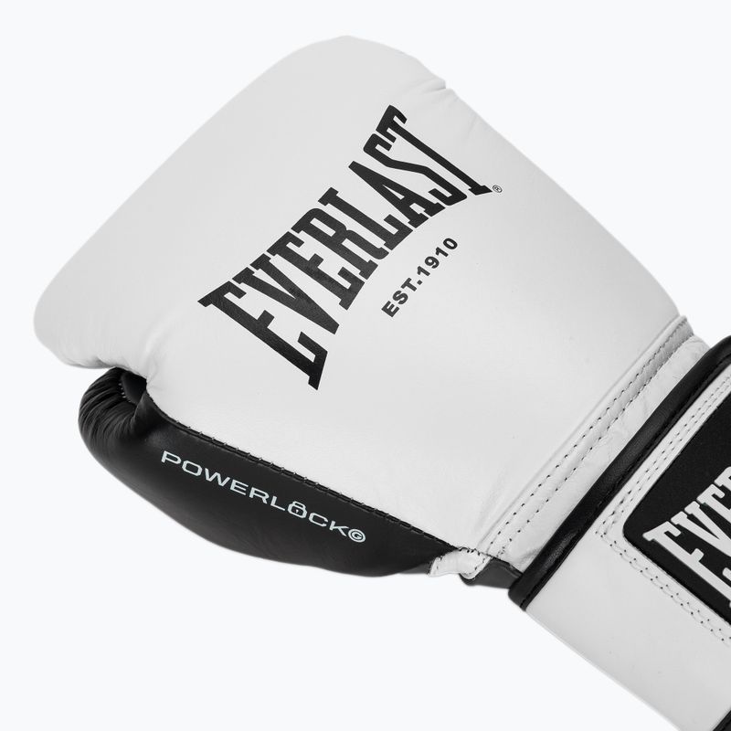 Боксови ръкавици Everlast Powerlock OG H&L Leather Advanced Training white/black 6