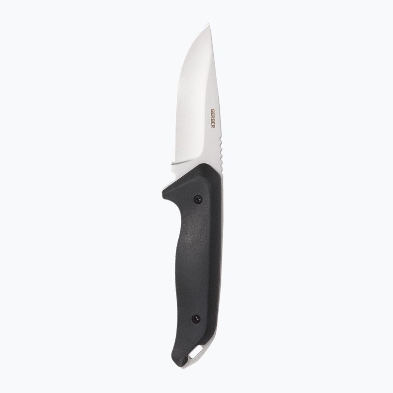 Gerber Travel Knife Moment Fixed Large Drop Point Black Silver 31-003617