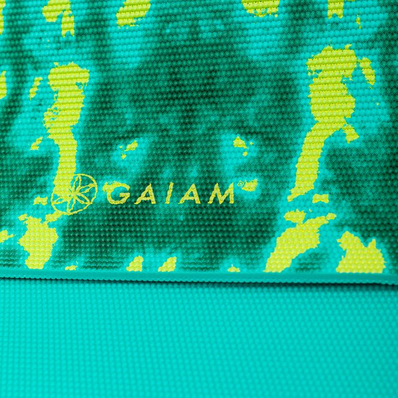 Gaiam Turquoise Lotus постелка за йога 6 мм зелена 62344 4