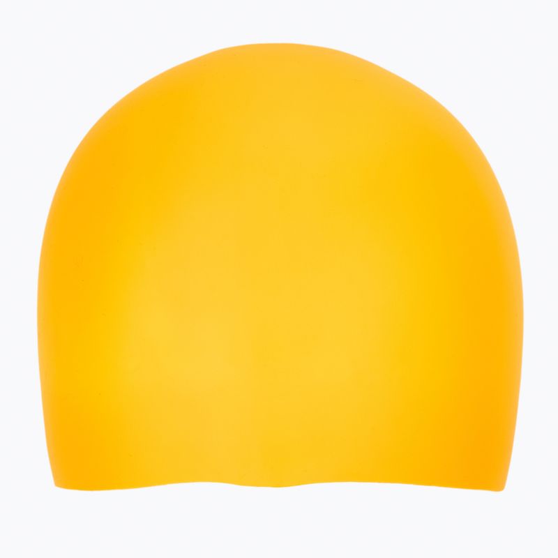 Шапка за плуване TYR Wrinkle Free yellow 2