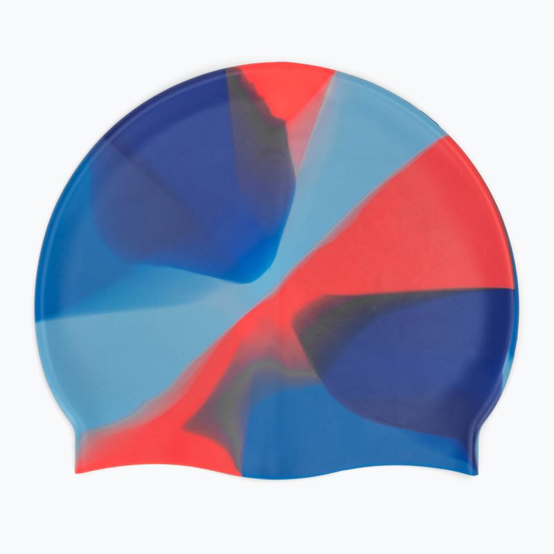 Детска шапка за плуване TYR Tiedye Silicone Multicolour Jr blue/orange 2