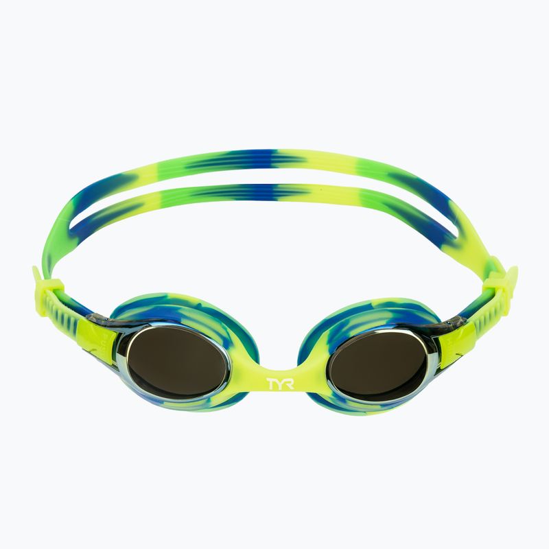 Детски очила за плуване TYR Swimple Tie Dye Mirrored gold/green/blue 2