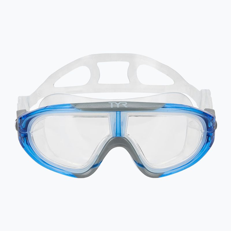 Детска маска за плуване TYR Orion clear/ blue/ grey 2