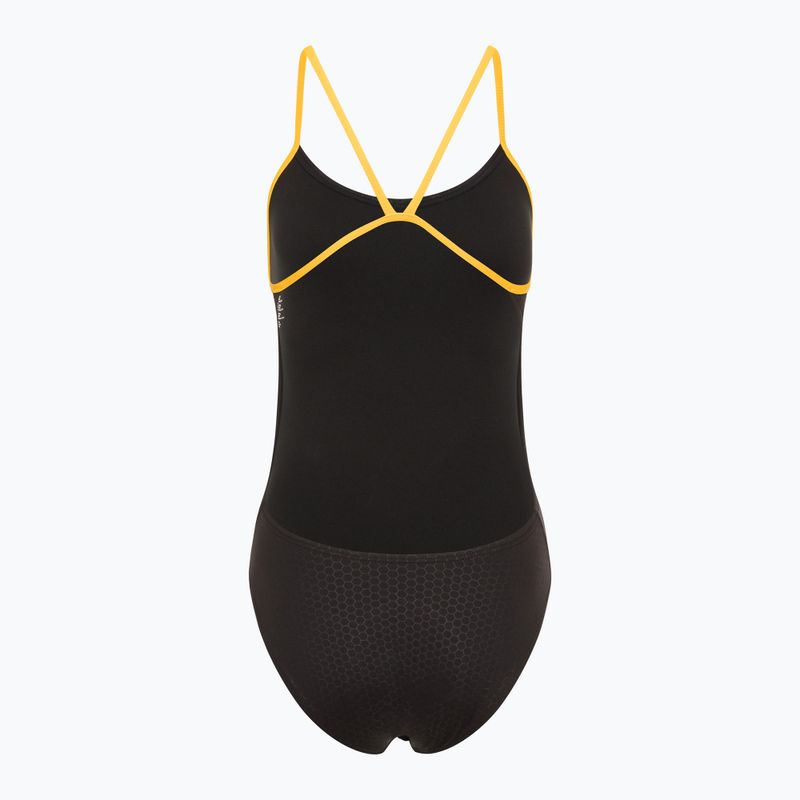 Дамски бански от една част TYR Hexa Cutoutfit black/gold 2