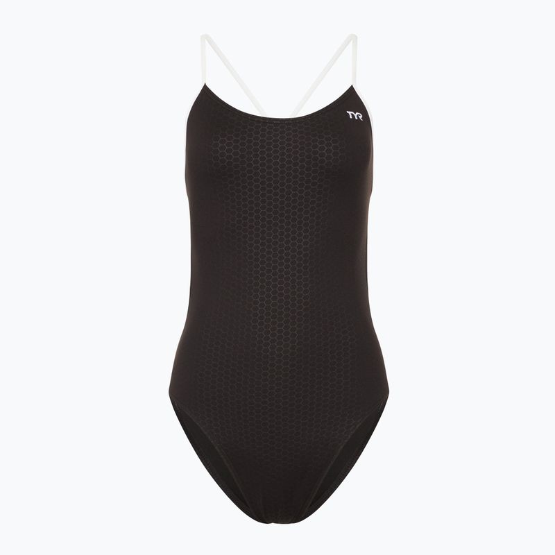 Дамски бански от една част TYR Hexa Cutoutfit black/white