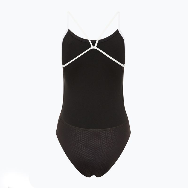 Дамски бански от една част TYR Hexa Cutoutfit black/white 2
