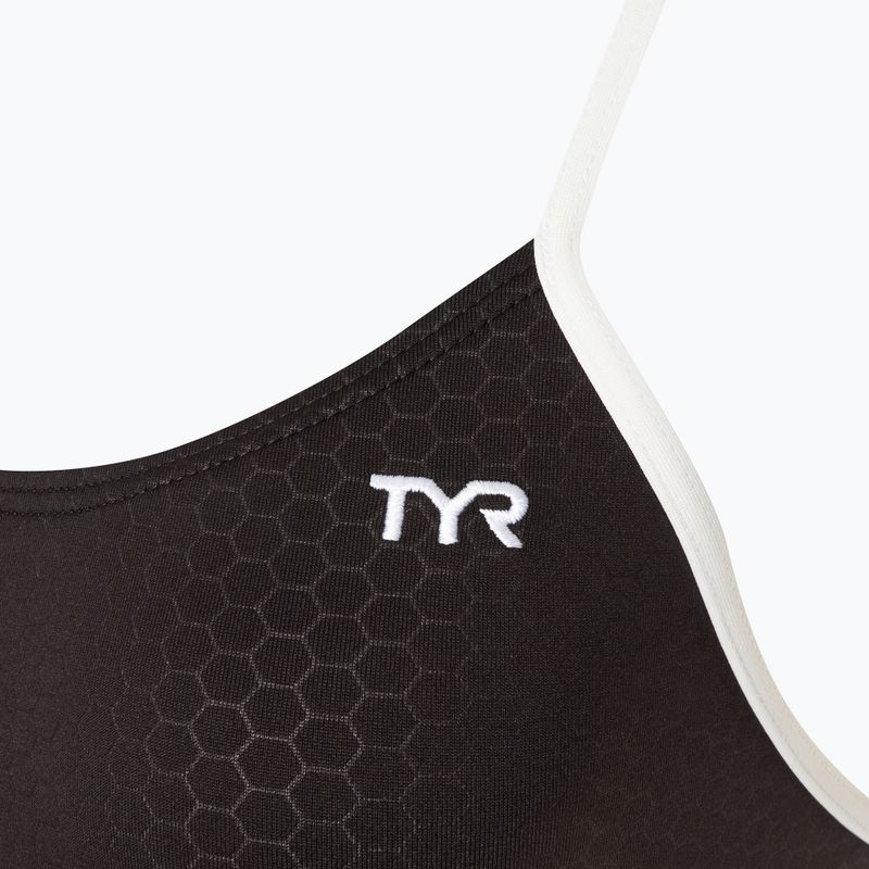 Дамски бански от една част TYR Hexa Cutoutfit black/white 3