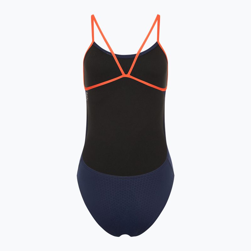 Дамски бански костюм от една част TYR Hexa Cutoutfit navy/orange 2