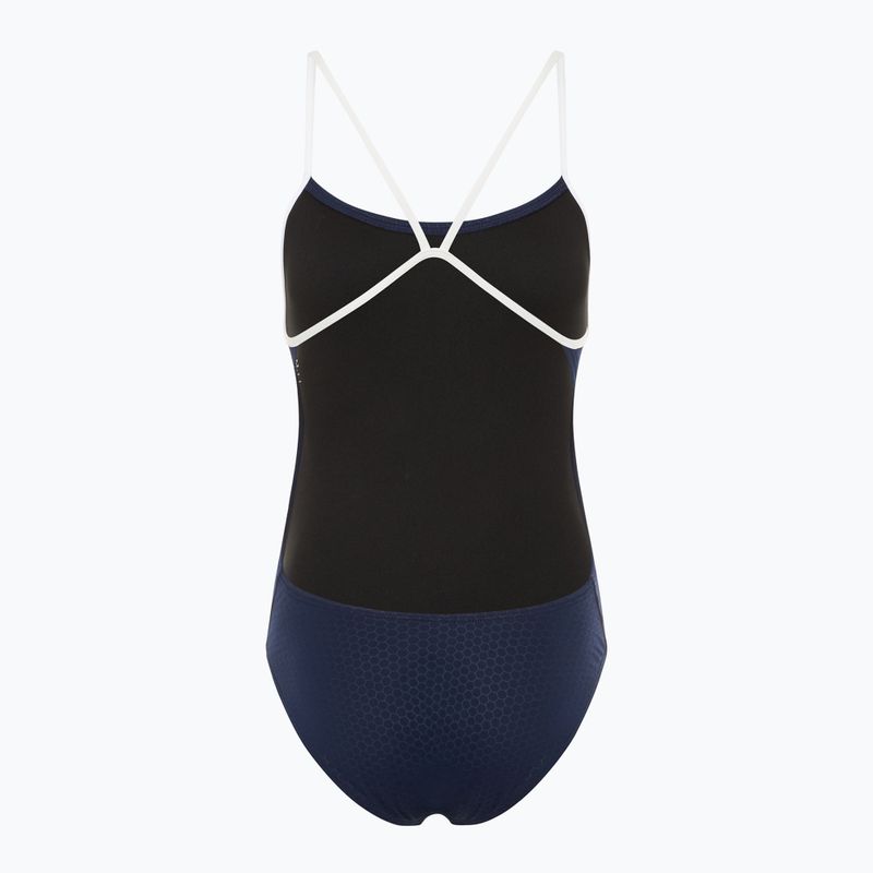 Дамски бански костюм от една част TYR Hexa Cutoutfit navy/white 2