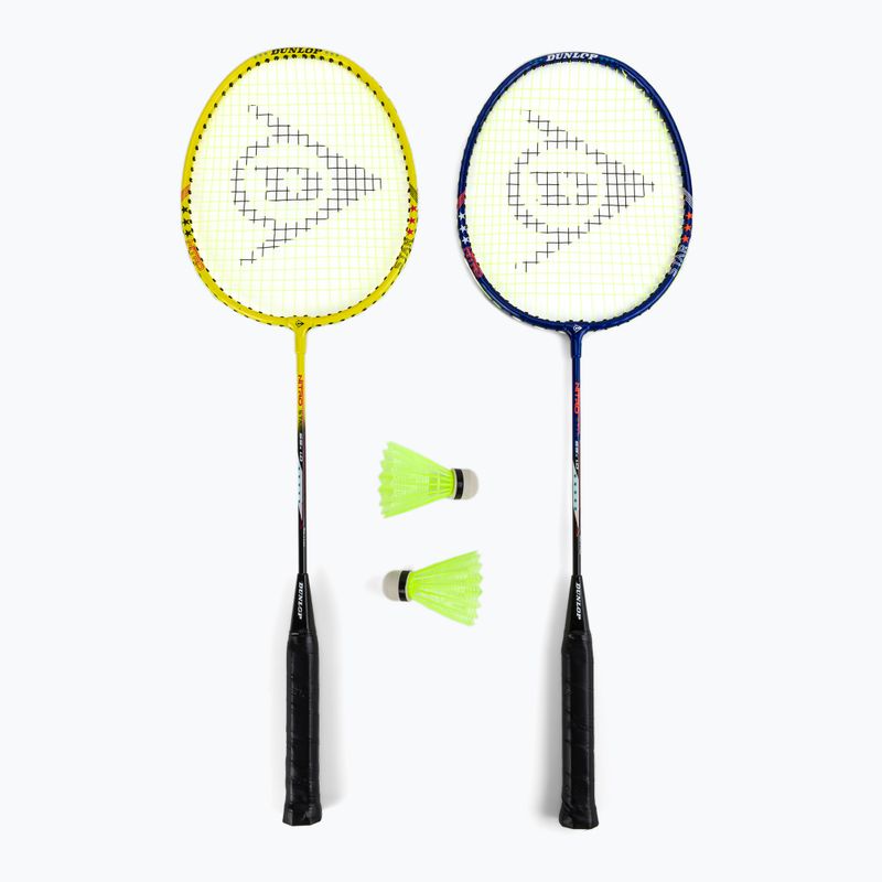 Dunlop Nitro-Star SSX 1.0 комплект за бадминтон син/жълт 13015319