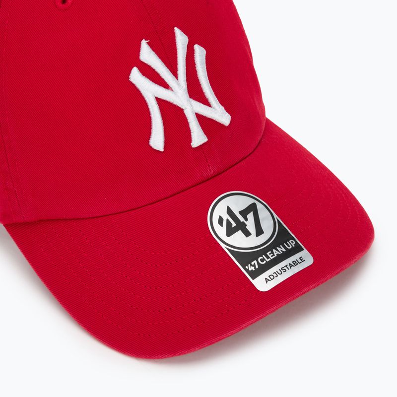 47 Марка MLB New York Yankees CLEAN UP бейзболна шапка червена 3