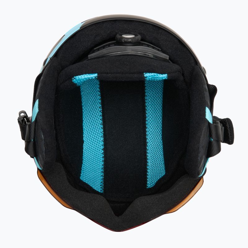 Детска ски каска Bollé Quiz Visor Jr black/blue matt/orange gun 5