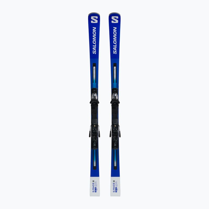 Salomon S Race GS 10 + M12 GW синьо-бели ски за спускане L47038300