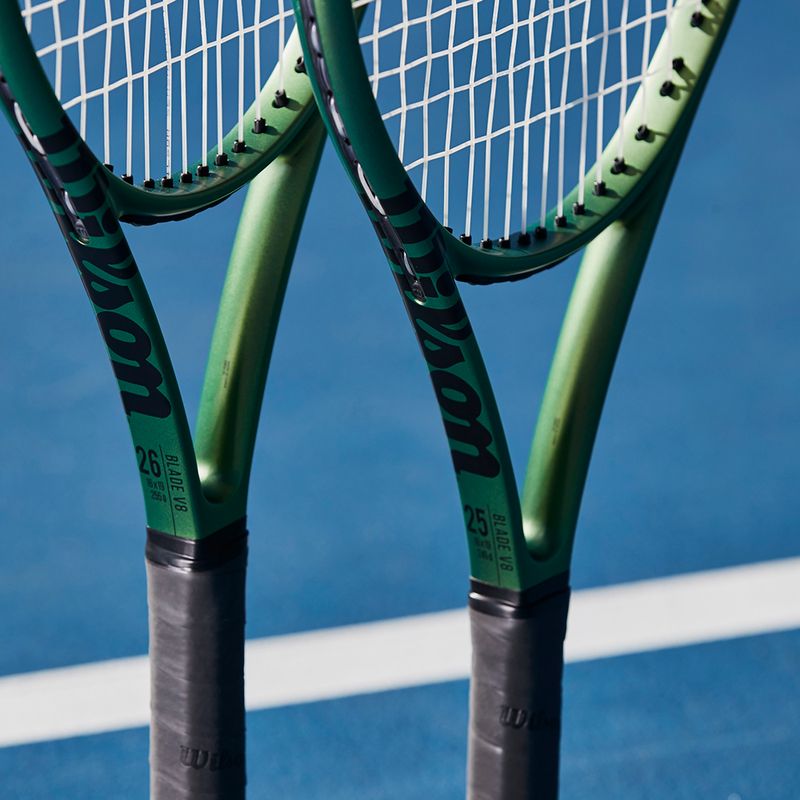 Детска тенис ракета Wilson Blade 26 V8.0 черна/зелена WR079210U 9
