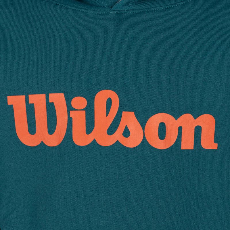 Детска качулка Wilson Script Cotton PO Hoody синя WRA769219 3