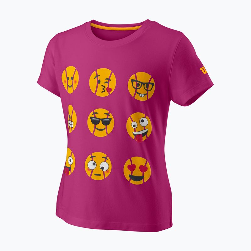 Wilson Emoti-Fun Tech Tee детска тениска за тенис в розово WRA807902 5