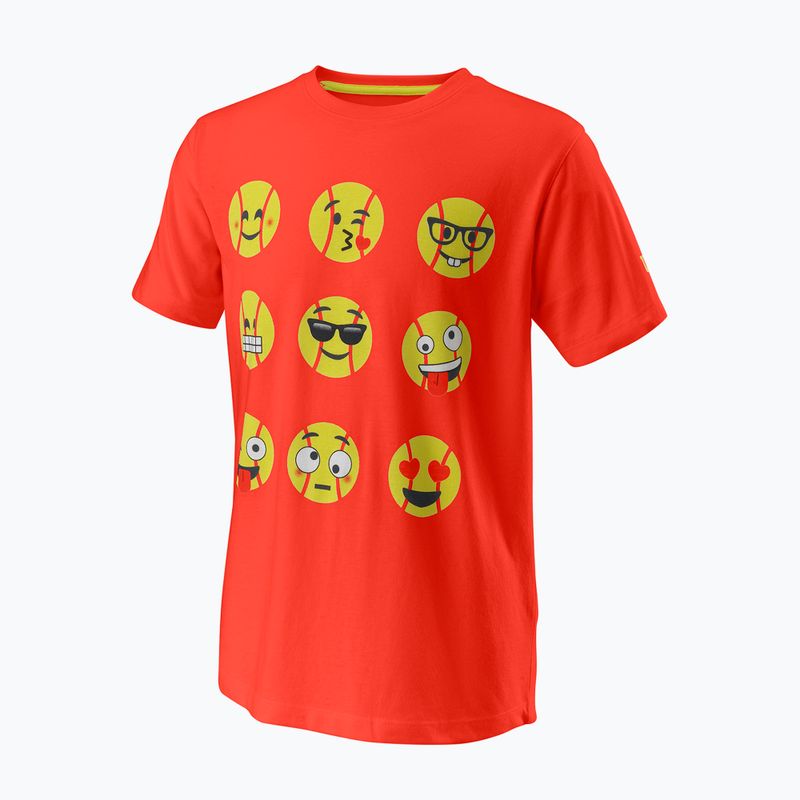 Детска тениска Wilson Emoti-Fun Tech Tee Orange WRA807403 5