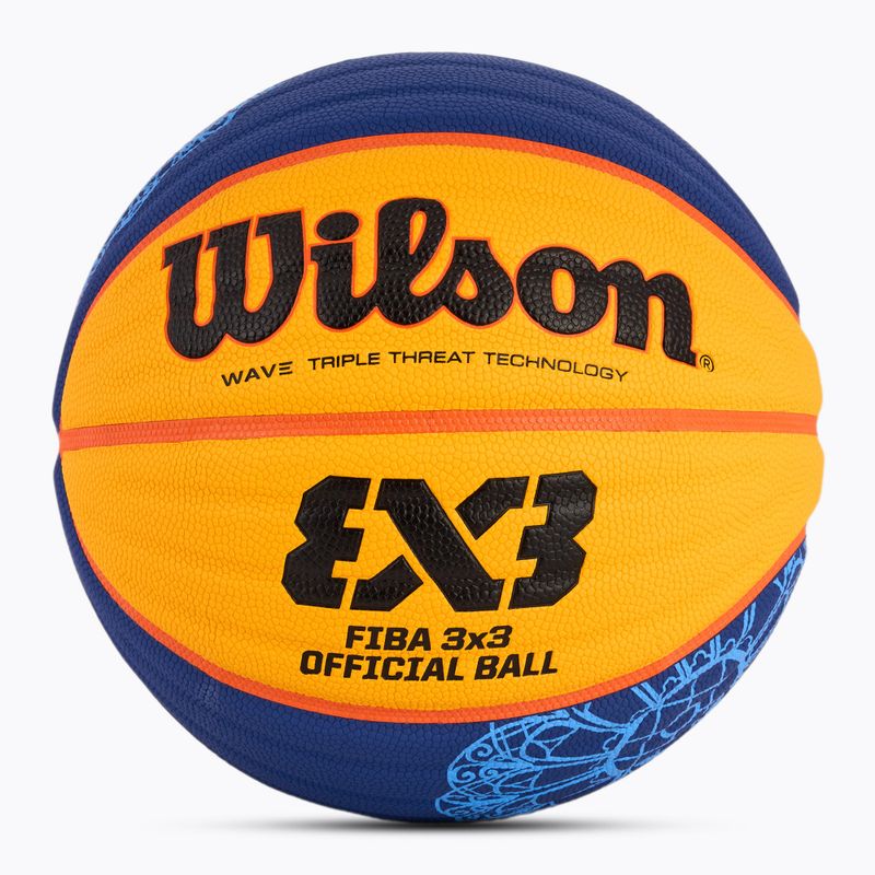 Wilson Fiba 3x3 Game Ball Paris Retail баскетбол 2024 синьо/жълто размер 6