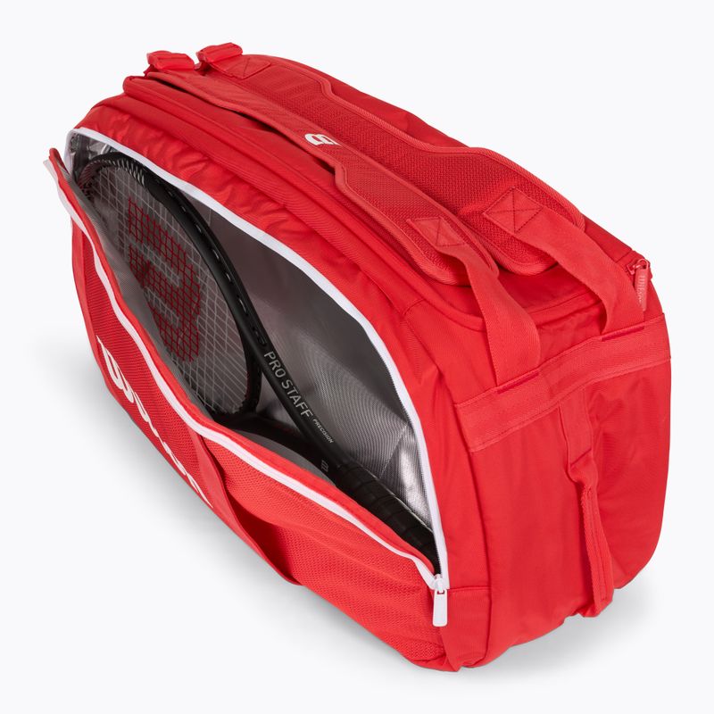 Wilson Super Tour Red Coaches Duffel тенис чанта червена 9