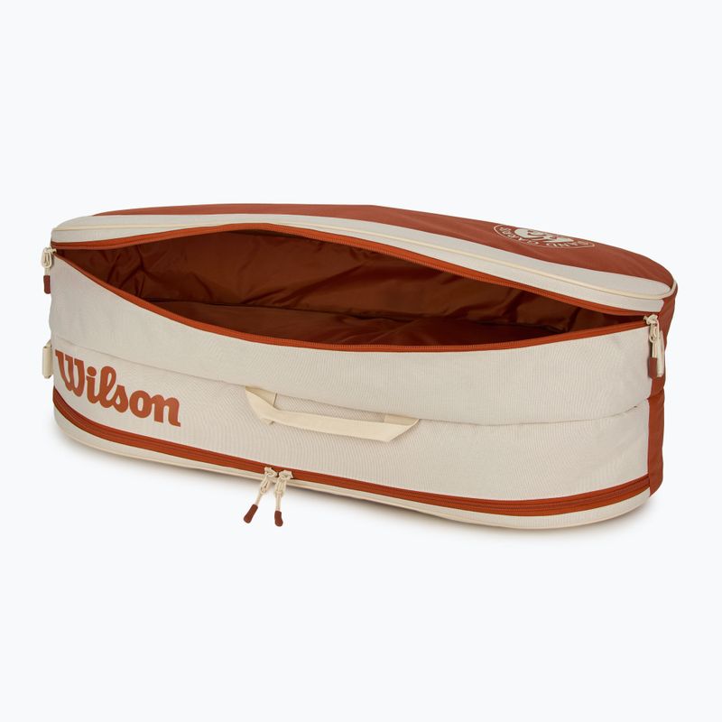 Чанта за тенис Wilson Roland Garros Team 6PK 2005 крем/глина 5