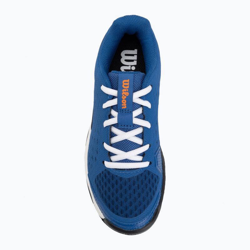 Детски тенис обувки Wilson Rush Pro Ace L Jr déjà vu blue/orange tiger/white 5